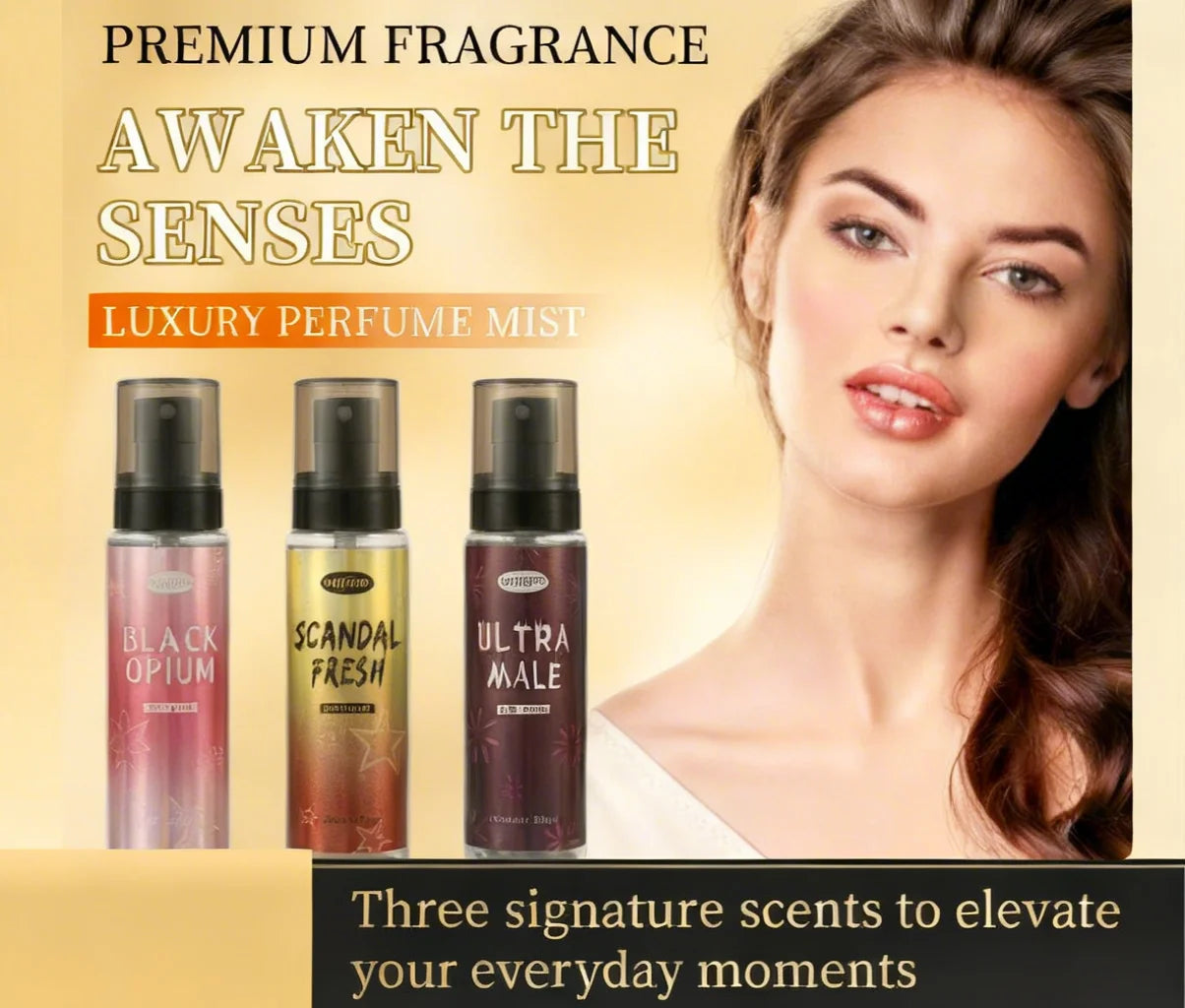 Unisex Body Fragrance Perfume Spray with Fresh Natural and Long-Lasting Deodorant Small and Portable Suitable for Use on Dates