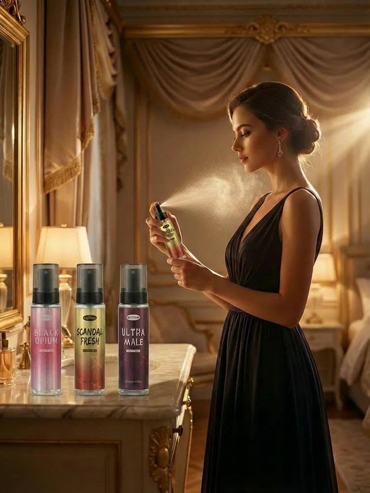 Unisex Body Fragrance Perfume Spray with Fresh Natural and Long-Lasting Deodorant Small and Portable Suitable for Use on Dates