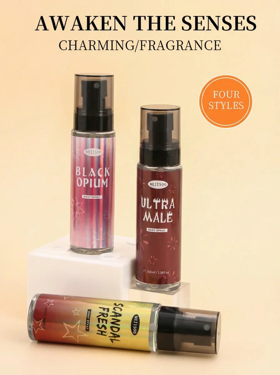 Unisex Body Fragrance Perfume Spray with Fresh Natural and Long-Lasting Deodorant Small and Portable Suitable for Use on Dates