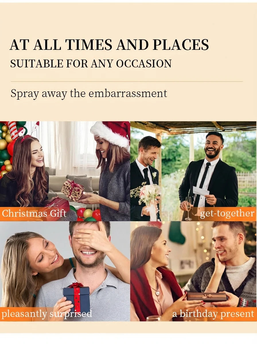 Unisex Body Fragrance Perfume Spray with Fresh Natural and Long-Lasting Deodorant Small and Portable Suitable for Use on Dates