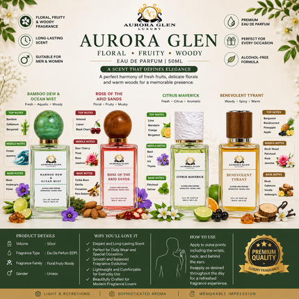 Aurora Glen Luxury Perfume Collection – Unisex Eau De Parfum 50ml