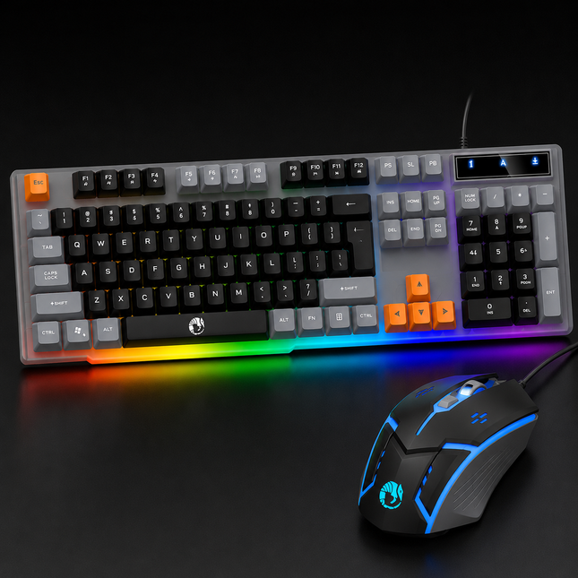 T26 Three-Tone Wired Keyboard & Mouse Combo