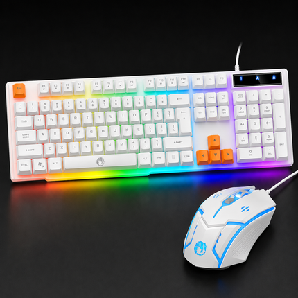 T26 Three-Tone Wired Keyboard & Mouse Combo