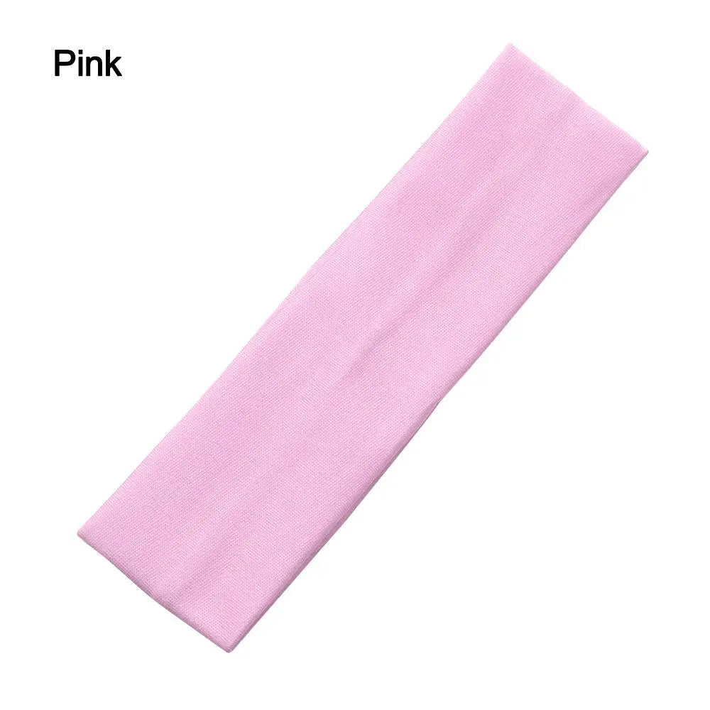 1PC Ribbon Fitness Yoga Headwear Sports Headbands Yoga Hair Bands Elastic Solid Color