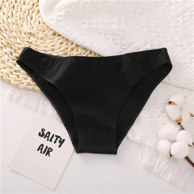 1PC Cotton Women Briefs Underwear Comfortable Women Panties Plus Size Female Underpants 7 Solid Color Breathable Lingerie M-2XL