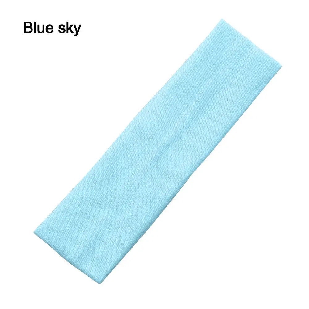 1PC Ribbon Fitness Yoga Headwear Sports Headbands Yoga Hair Bands Elastic Solid Color