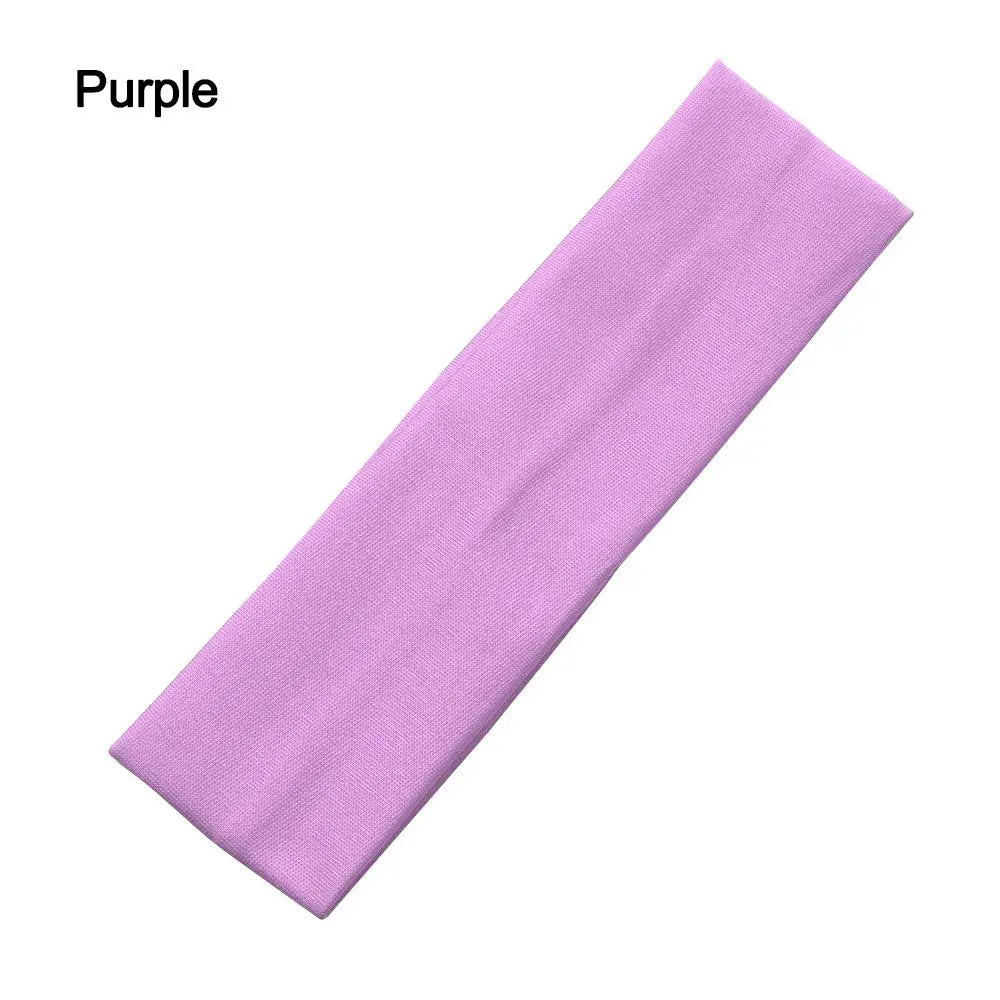 1PC Ribbon Fitness Yoga Headwear Sports Headbands Yoga Hair Bands Elastic Solid Color