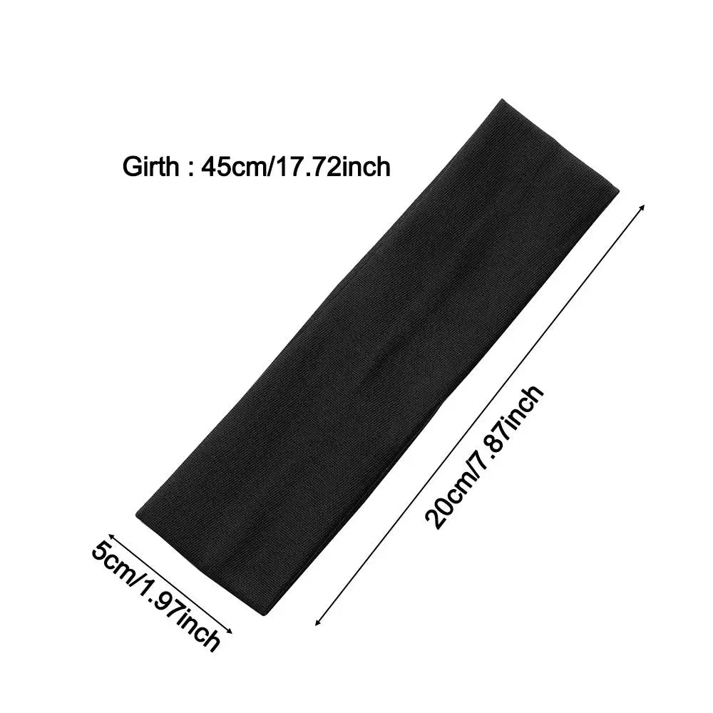 1PC Ribbon Fitness Yoga Headwear Sports Headbands Yoga Hair Bands Elastic Solid Color