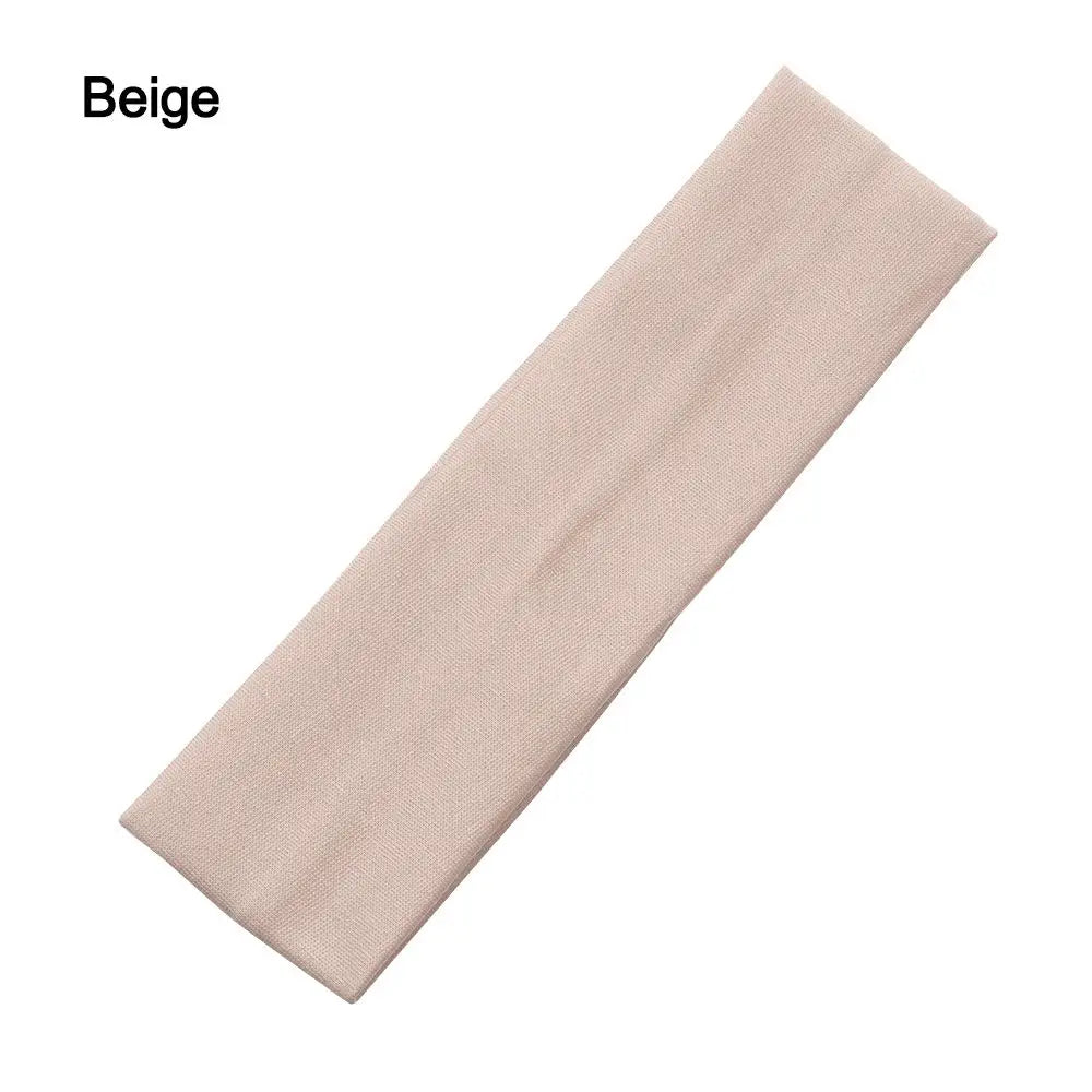 1PC Ribbon Fitness Yoga Headwear Sports Headbands Yoga Hair Bands Elastic Solid Color