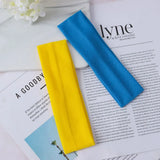 1PC Ribbon Fitness Yoga Headwear Sports Headbands Yoga Hair Bands Elastic Solid Color