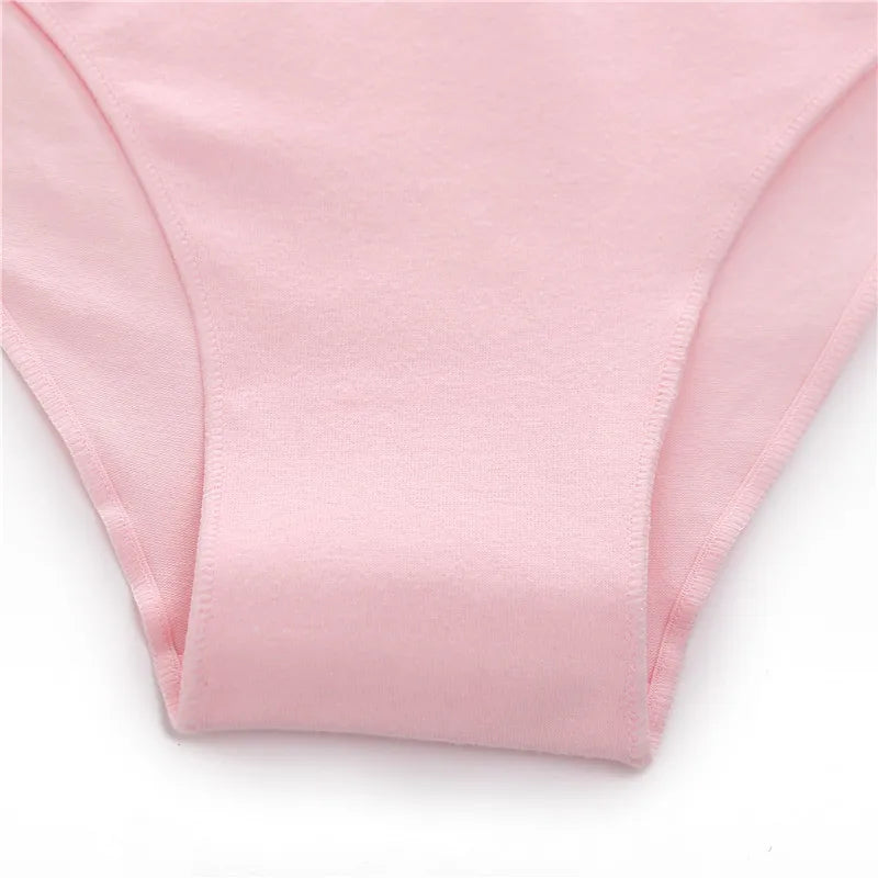 1PC Cotton Women Briefs Underwear Comfortable Women Panties Plus Size Female Underpants 7 Solid Color Breathable Lingerie M-2XL