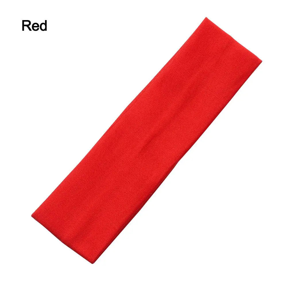 1PC Ribbon Fitness Yoga Headwear Sports Headbands Yoga Hair Bands Elastic Solid Color