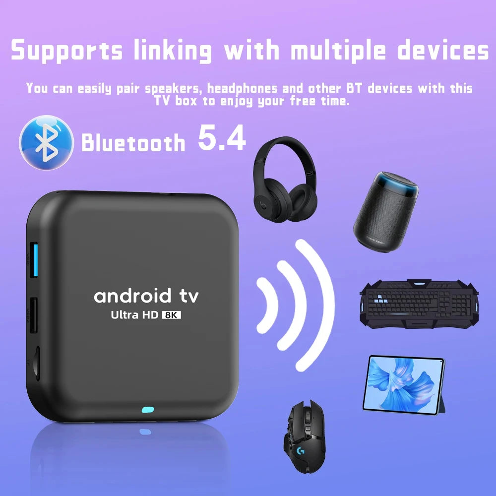 Android 16 Smart TV Box Q18 RK3518 Chip 8GB+256GB 8K Media Player Google Voice Assistant Dual WiFi BT 6.0 Very Fast Set Top Box