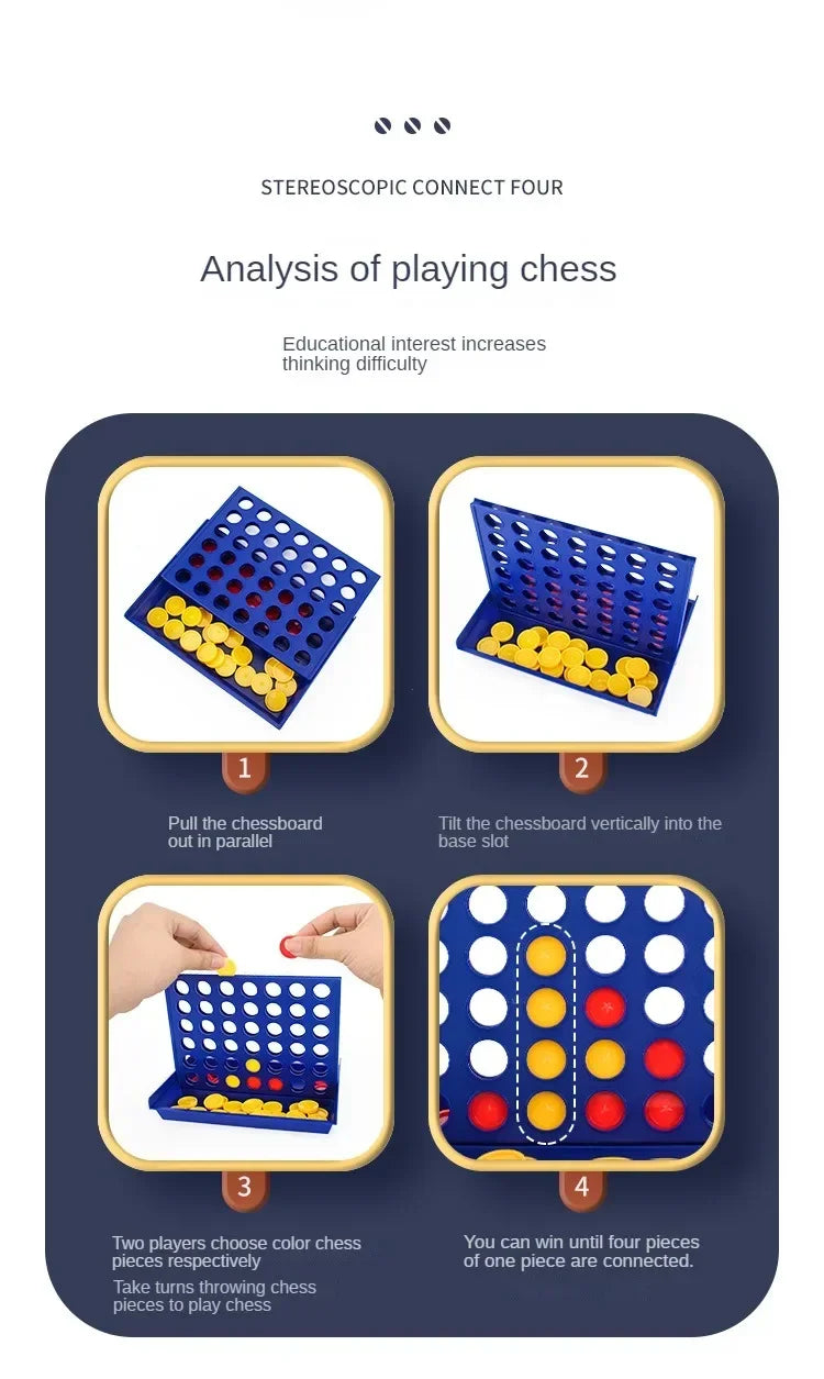 Four In A Row Bingo Chess Connect Classic Family Board Game Toys Fun Educational Toy for Kids Children Entertainment Game