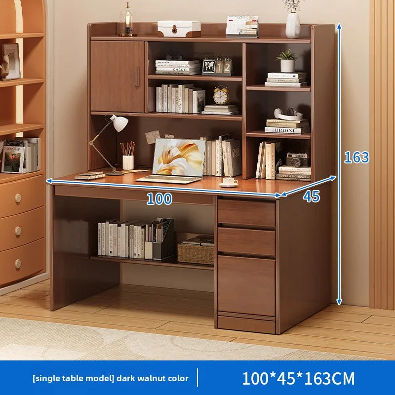 Precise Desk Home Modern Simple Bookshelf Integrated Student Bedroom Learning to Write With Drawing Desk Office Computer Desk