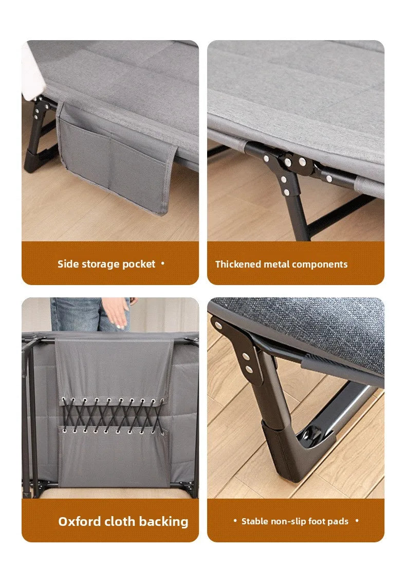 Household GoodsLunch Break Folding Bed Office Single Recliner Portable Hospital Escort March Dual-purpose Nap Bed