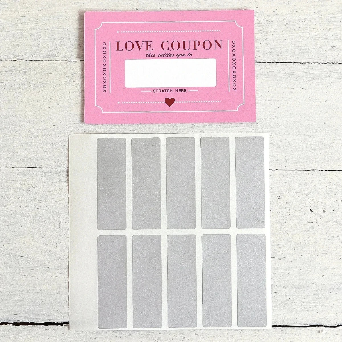 10 /20 PScratch Valentines Day Card Love Coupons Love Note Scratch Off Cards Valentine'S Day Anniversary Greeting Card DIY Gifts