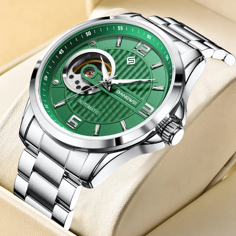 LIGE Fashion Luxury Mechanical Wristwatches Business Automatic Movement Hollow Waterproof Classic Casual Man Watch Reloj Hombre