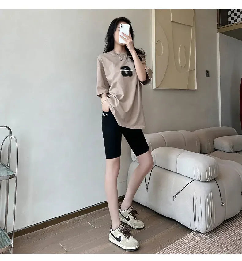 Ladies Yoga Shorts High Waist Tight Fitness 2-in-1 Workout Streetwear Casual Gym Running Activewear Comfy Shorts