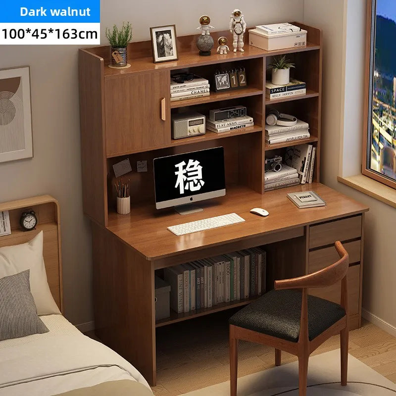 Precise Desk Home Modern Simple Bookshelf Integrated Student Bedroom Learning to Write With Drawing Desk Office Computer Desk