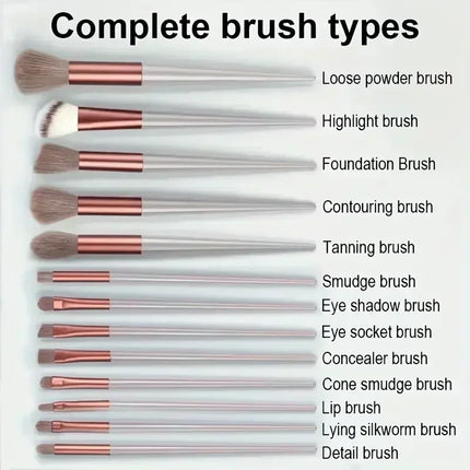 Soft Cosmetic Brush Set with Blender