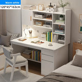 Precise Desk Home Modern Simple Bookshelf Integrated Student Bedroom Learning to Write With Drawing Desk Office Computer Desk