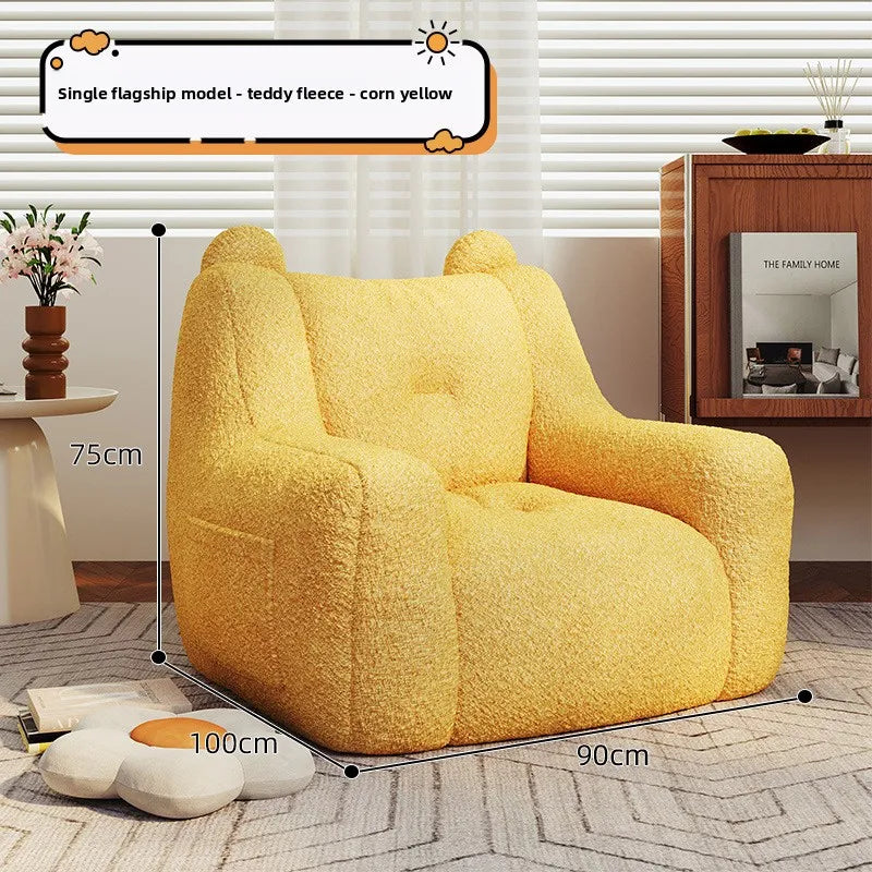 Adult sofa lazy sofa chair reading book corner small sofa chair bedroom cartoon lazy seat