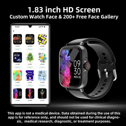 DESERTCAT 1.83" Bluetooth Smart Watch – Fitness Tracker & Call Function