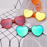 Trendy Cosplay Party Glasses Eyewear Heart-Shaped Sunglasses UV400 Protection Heart Sunglasses for Women Clout Goggle