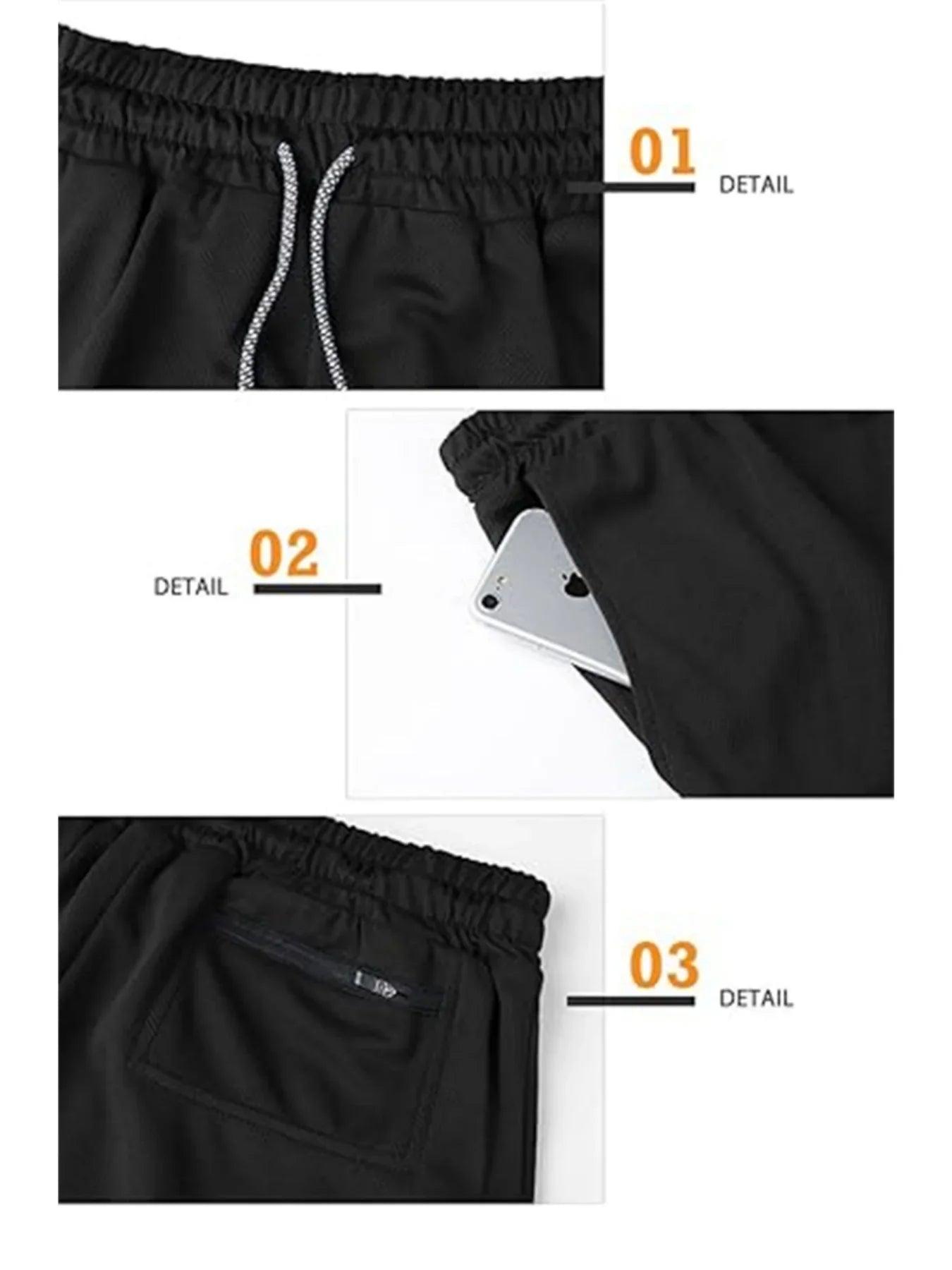 Men's Compression Gym Short Sports Pants Double Layered Quick Drying Running Muscle Fitness Athletic Multi-functional Activewear