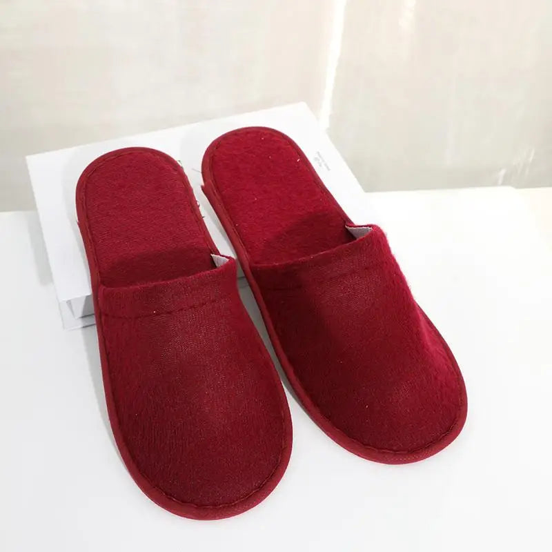 Women Indoor Slipper travel portable Spa Hotel Slipper Spring Summer shoes Woman House Flat Floor Soft Silent Slides for Bedroom