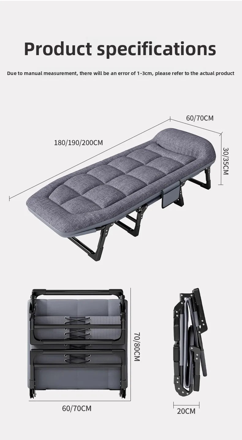 Household GoodsLunch Break Folding Bed Office Single Recliner Portable Hospital Escort March Dual-purpose Nap Bed