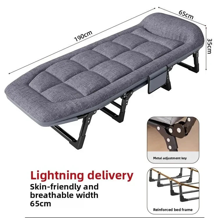 Household GoodsLunch Break Folding Bed Office Single Recliner Portable Hospital Escort March Dual-purpose Nap Bed
