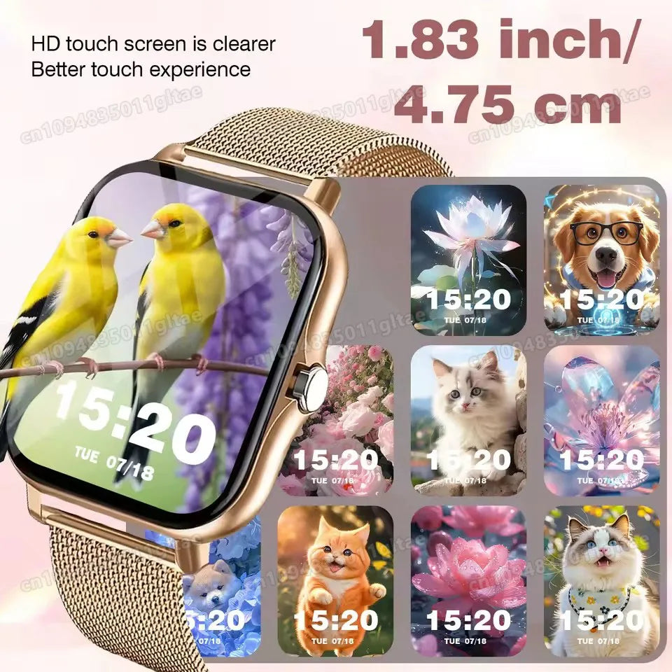 2026 Smart Watch Android IOS Phone 1.83 Inch Color Screen Bluetooth Answer Call Fitness Watches Tracker Smartwatch Women Men New