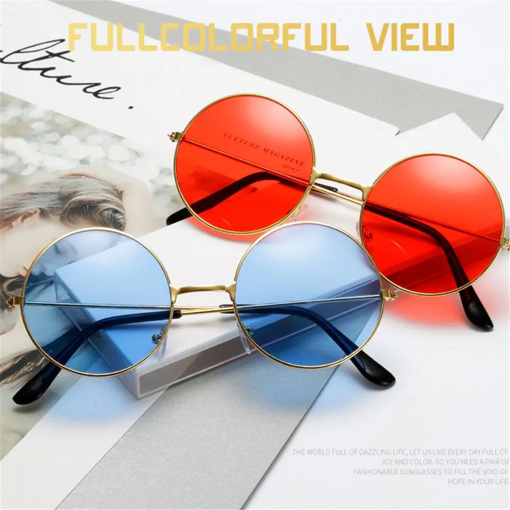 Fashion Party Hippie Round Sunglasses Metal Sunglasses Circle Glasses Eyewear