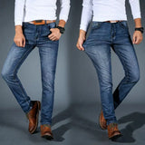 2025 Men's New Men's Fashion Casual Jeans Classic Style Casual Stretch Slim Fit Jeans Men's Denim Pants Black Blue Men's Style