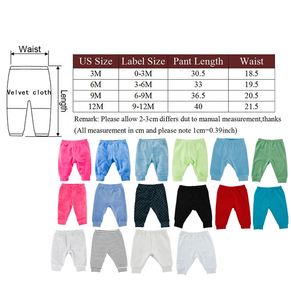 Honeyzone Baby Long Pants 3-12month Newborn Boy Girl Solid Color Striped Leggings Clothes Toddler Unisex Trousers Los Pantalones