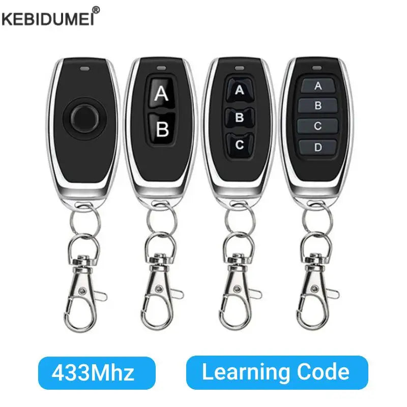 433Mhz Wireless RF Remote Control 1527 Learning Code Smart Home Transmitter 4/3/2/1Key For Led Light Car Gate Garage Door Opener