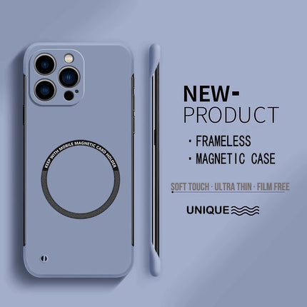 Iphone Ultra Thin Hard PC Magnetic Frameless for all iphone Case with Magsafe