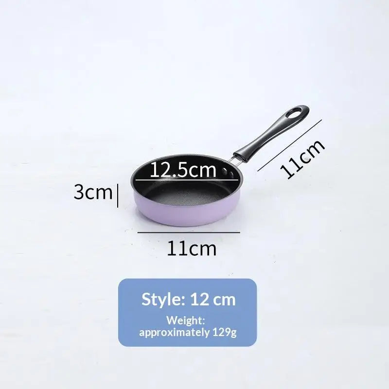 Portable Omelette Pan Mini Nonstick Cast Iron Skillet With Handle For Induction & Gas Cooktops Children Breakfast Pot【Homeclub】