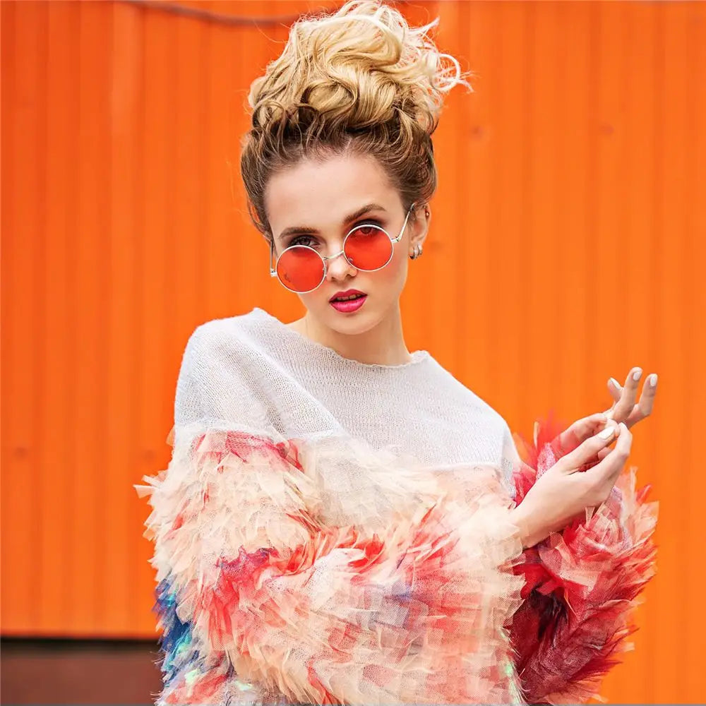 Fashion Party Hippie Round Sunglasses Metal Sunglasses Circle Glasses Eyewear