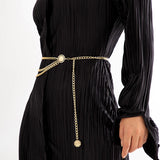 New Fashion Multi-layer Chain Belt For Women Fashion Gold Silver Color Metal High Waist Body Chain Dress Lady Tassel Belt