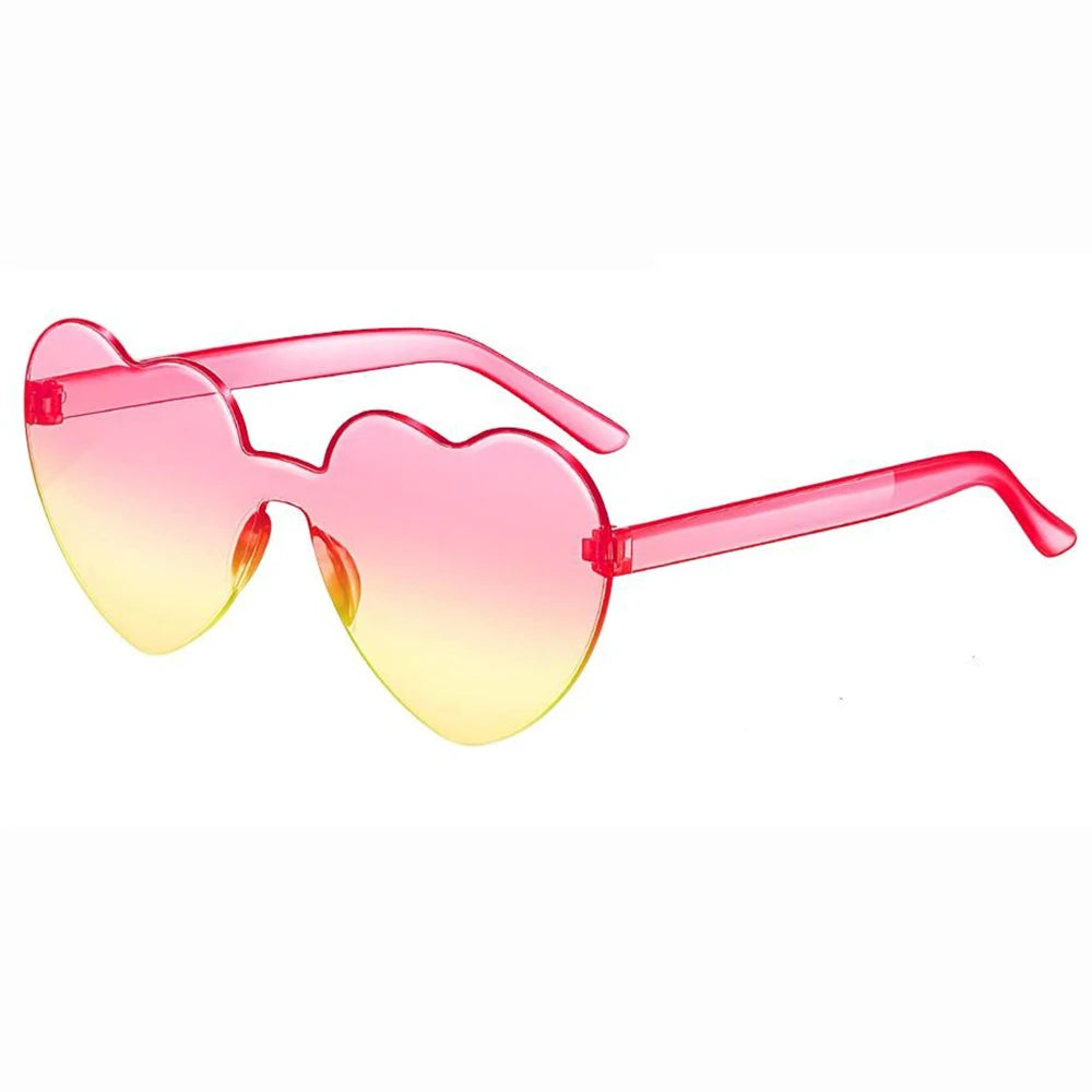 Sun Glasses Goggles Uv Gradient Heart Sunglasses Heart-Shaped Sunglasses Fashionable Colorful Eyeglasses Eyewear Driving Goggles