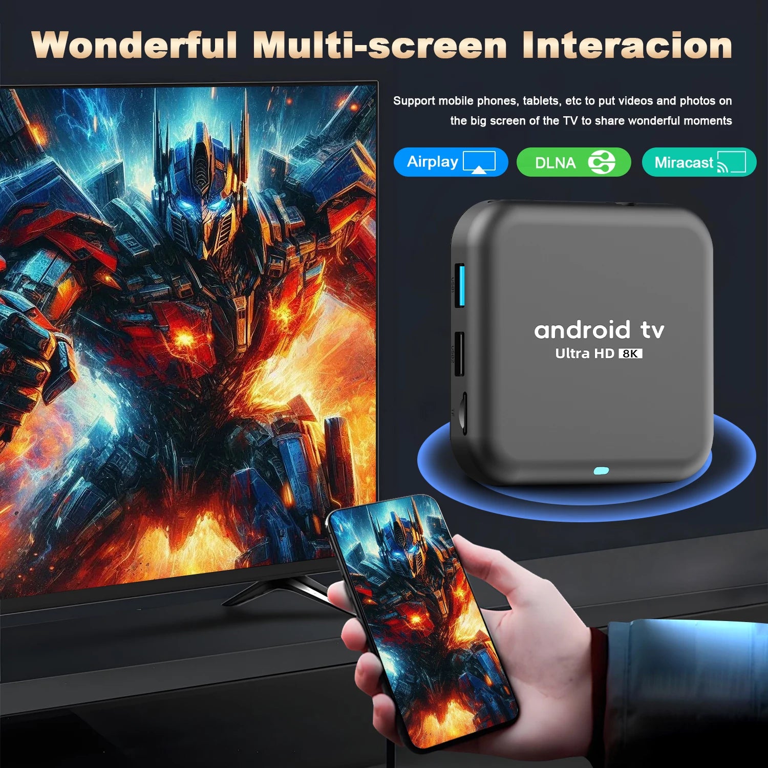 Android 16 Smart TV Box Q18 RK3518 Chip 8GB+256GB 8K Media Player Google Voice Assistant Dual WiFi BT 6.0 Very Fast Set Top Box