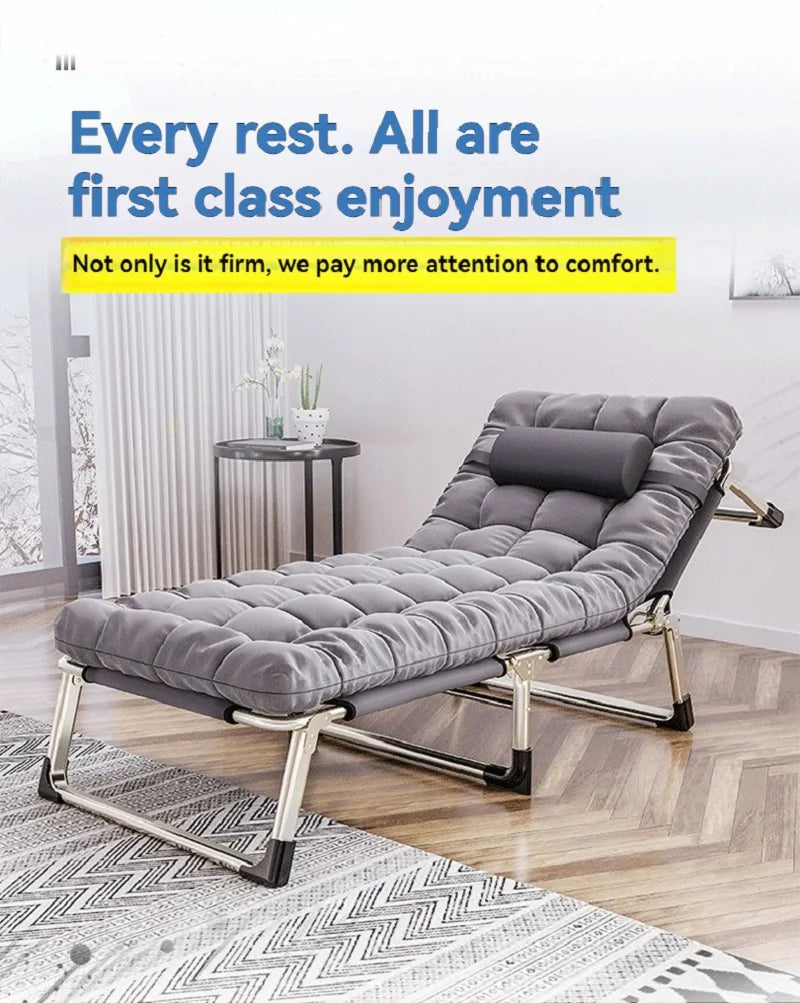 Household Goods Lounge Chair, Outdoor Camping, Simple Folding Bed,  Single Bed, Office Nap, Nap Bed, Marching Bed