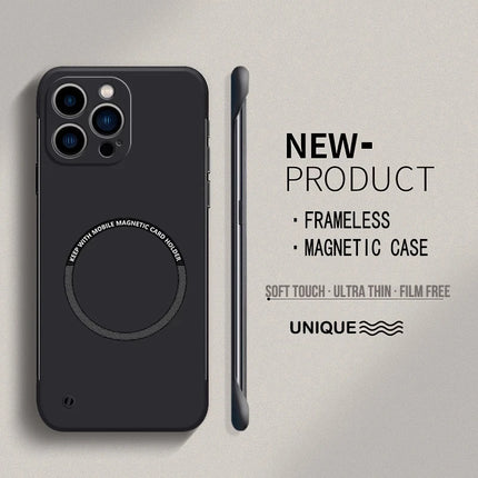 Iphone Ultra Thin Hard PC Magnetic Frameless for all iphone Case with Magsafe