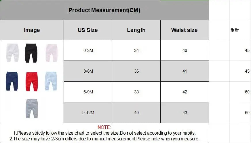 Honeyzone Baby Long Pants 3-12month Newborn Boy Girl Solid Color Striped Leggings Clothes Toddler Unisex Trousers Los Pantalones