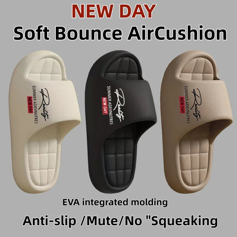 High Elastic Air-sensitive Thick-soled Slippers for Summer Wear, Soft-soled Non-slip Sandals Are Unisex for Home Bathing
