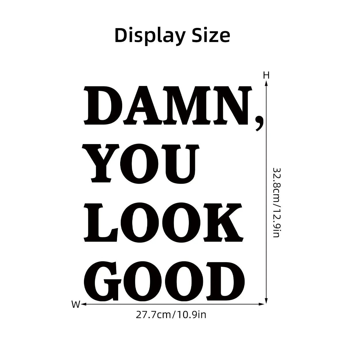 1Pc Encouraging Text Wall Mirror Sticker Furniture Home Decor Accessories Living Room Kids Room Decoration Bedroom Wall Decals