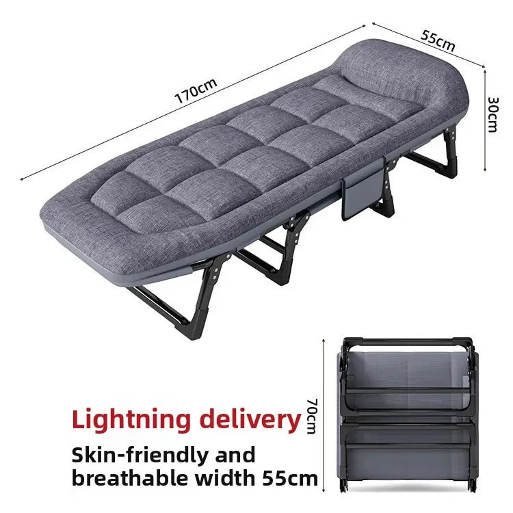 Household GoodsLunch Break Folding Bed Office Single Recliner Portable Hospital Escort March Dual-purpose Nap Bed